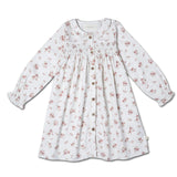 Organic Smocked Button Dress