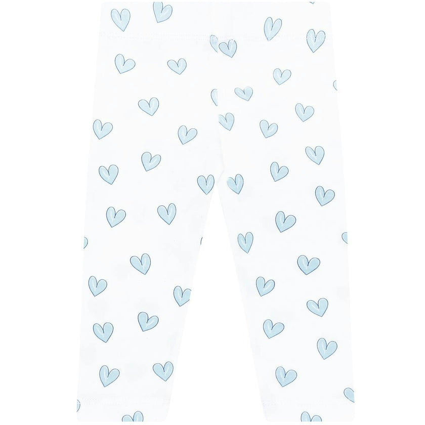 Blue Heart Print Pima Leggings