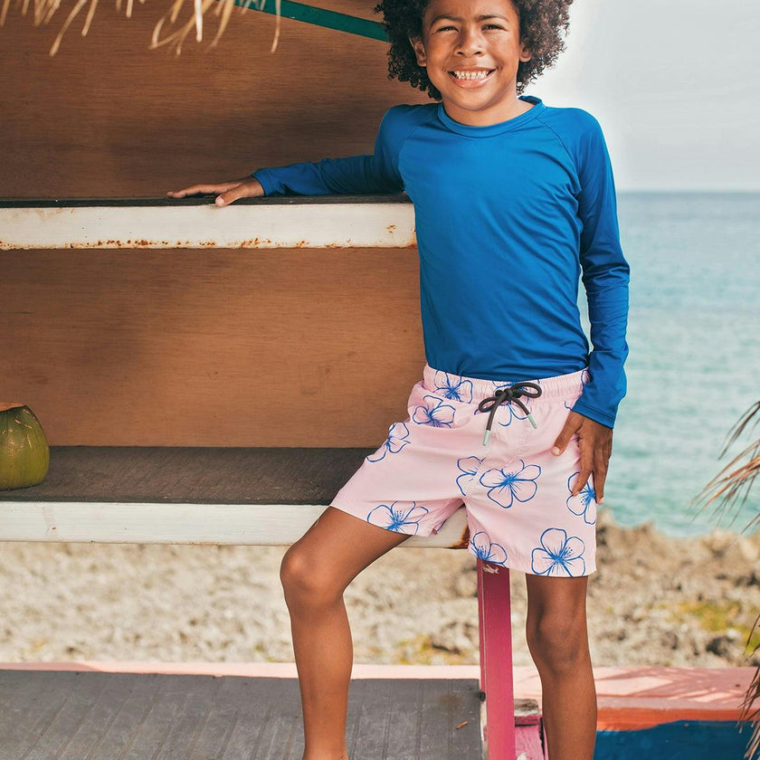 SEA FLOWER ROSADO - SWIMSHORTS