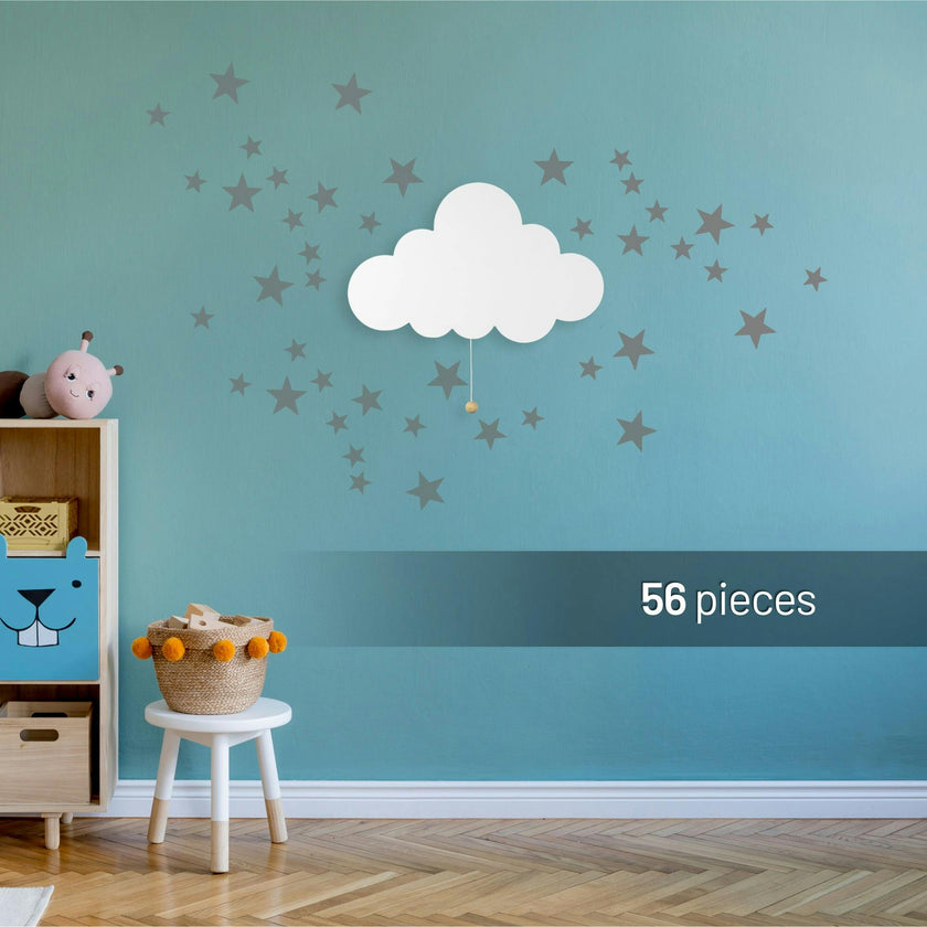 LumiDreams Wall Light - Silver Star Stickers (56 piece)