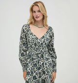 The Eugenia Nap Dress -  Jacobean Bloom Blue/Green