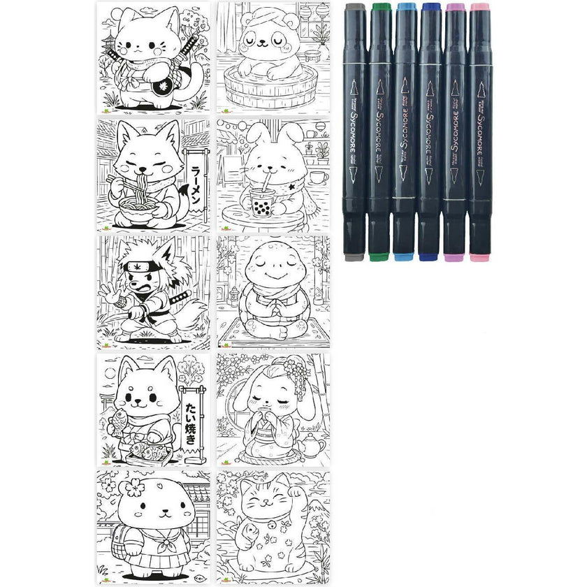 Artissimo - Layout And Markers Kawaii Animals - 10y+
