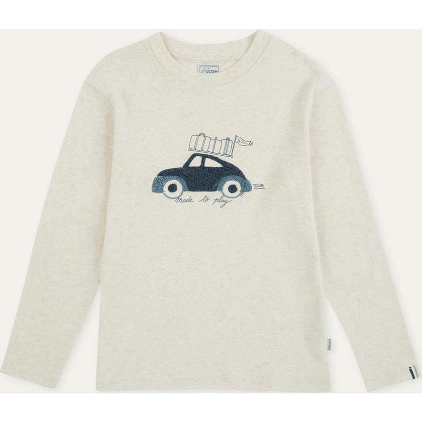Long Sleeve Embroidered Car T-shirt