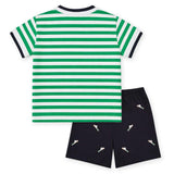 Knit Short Set With Baseball Field