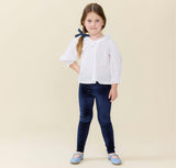 Girls Velour Legging - Navy