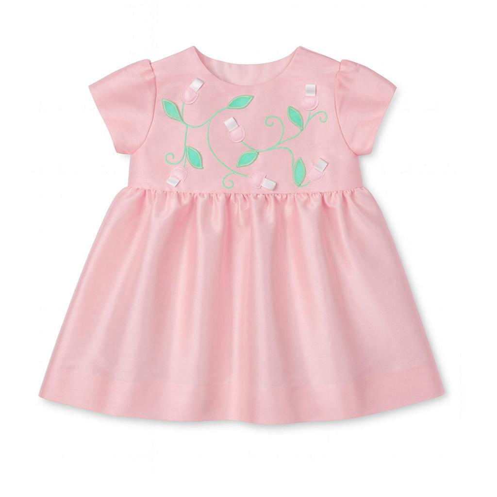 Dupioni Dress With Flower Vines