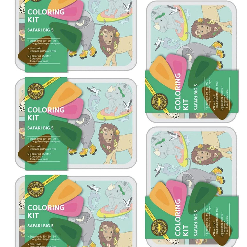 Coloring Kit - 5 units in set - SAFARI BIG FIVE Small