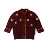 Berry Petal Snuggly Knitted Cardigan, Purple