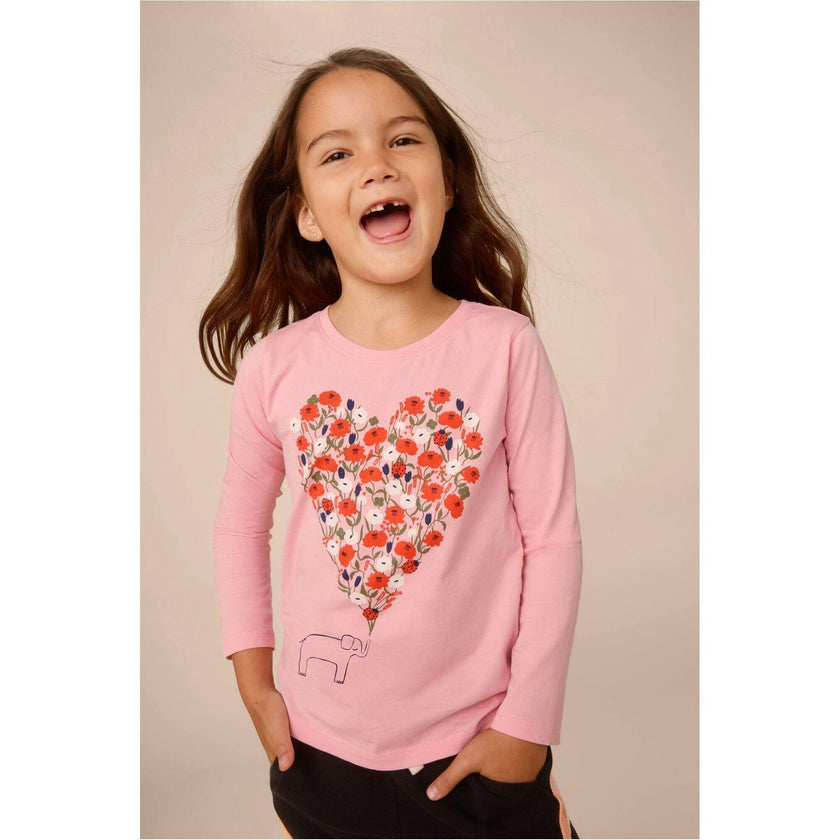 Heart Graphic Tee, Pink