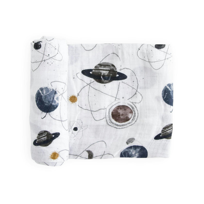 Cotton Muslin Swaddle Blanket - Planetary