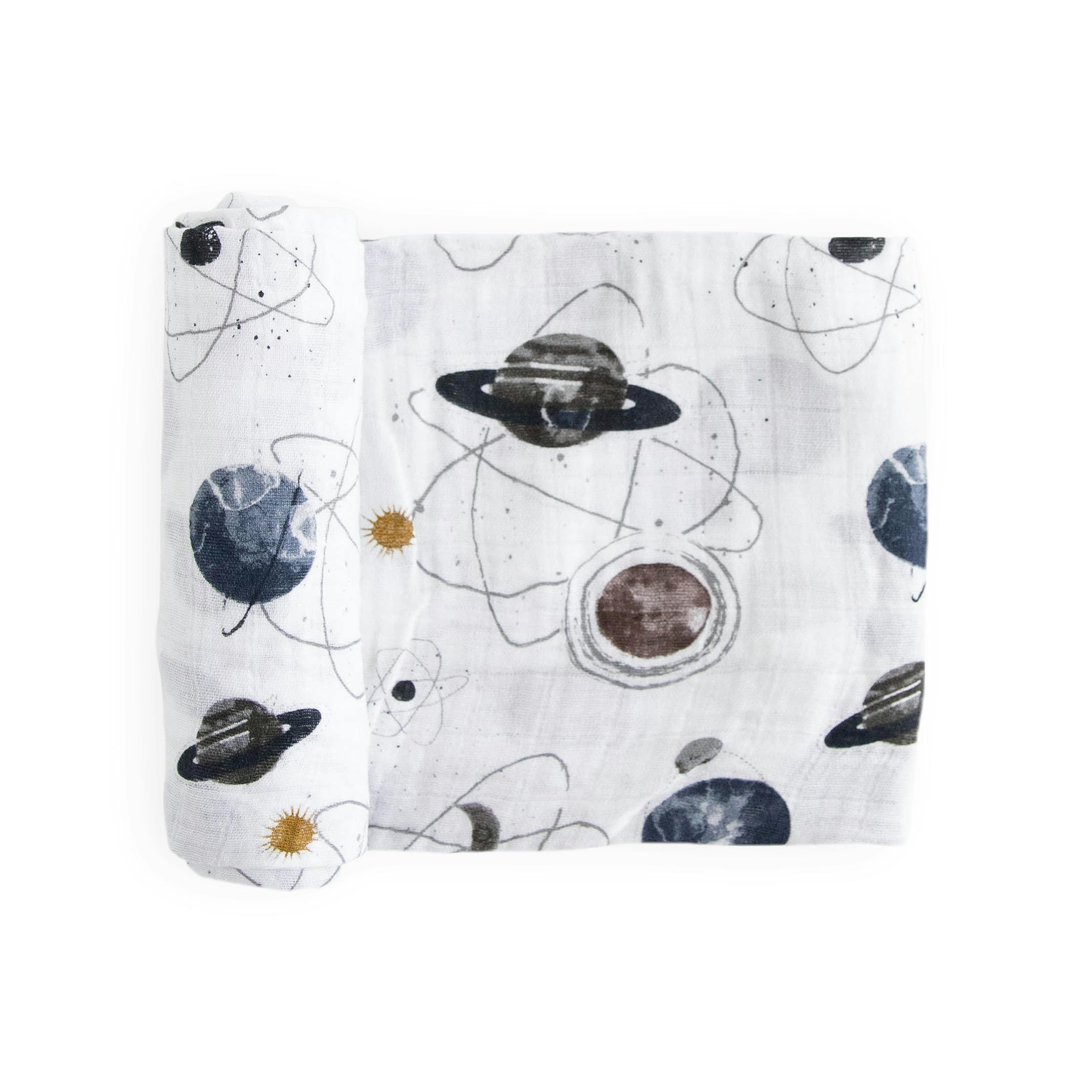 Cotton Muslin Swaddle Blanket - Planetary