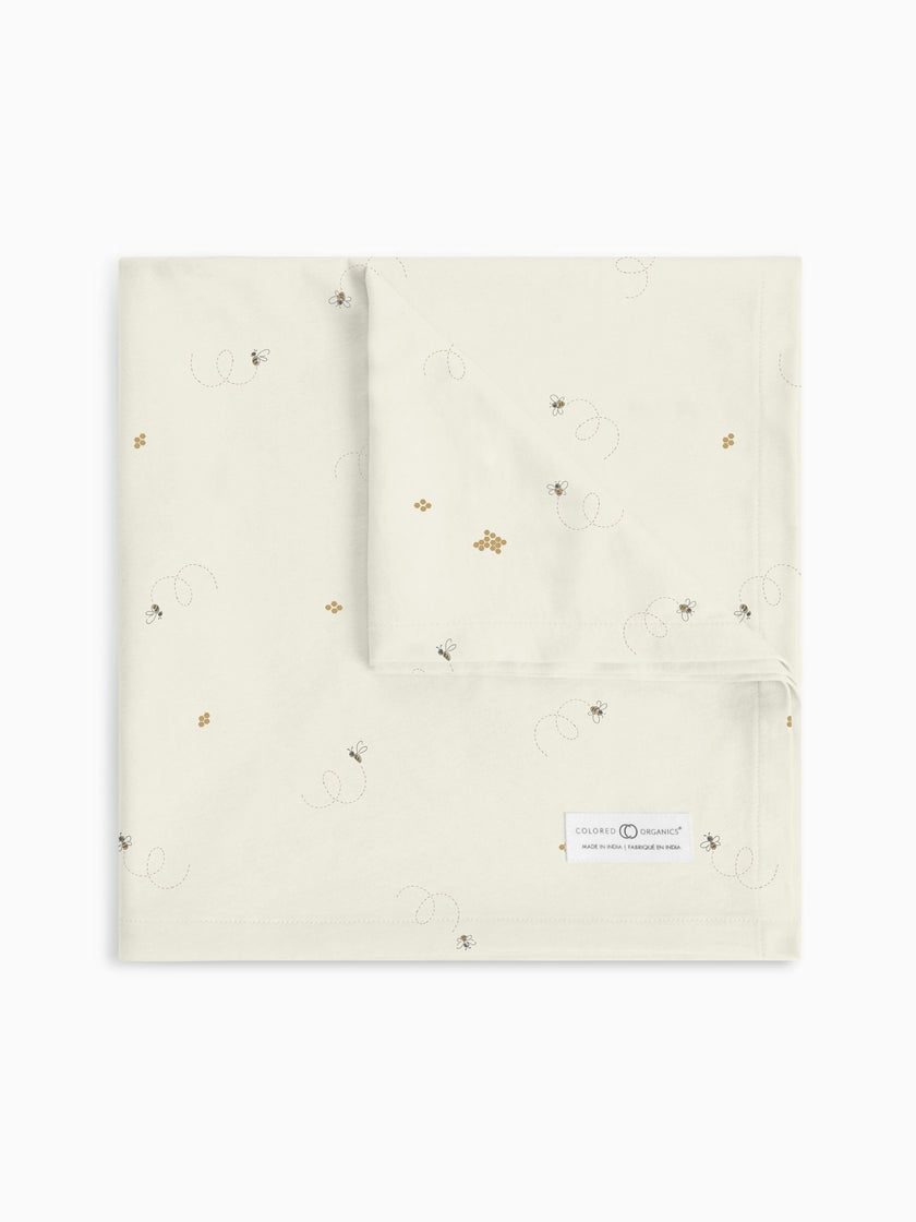 Swaddle Blanket | Bee / Pewter