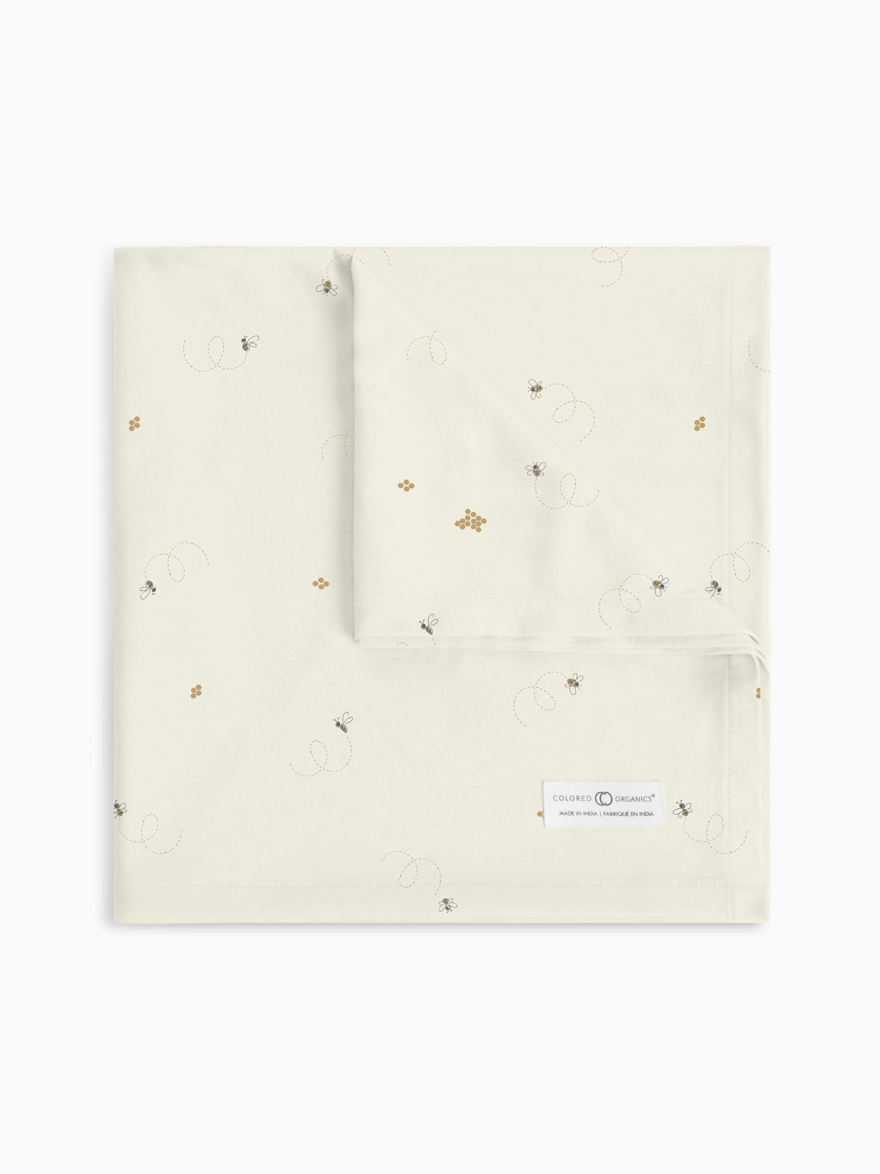 Swaddle Blanket | Bee / Pewter