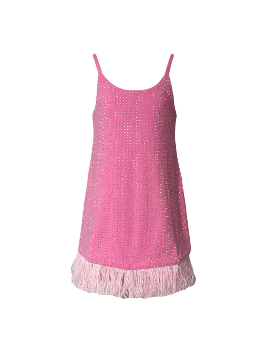Taylor Crystal Feather Dress