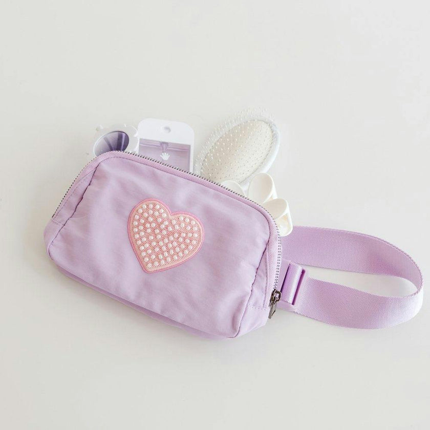 Pearl Heart Patch Belt Bag
