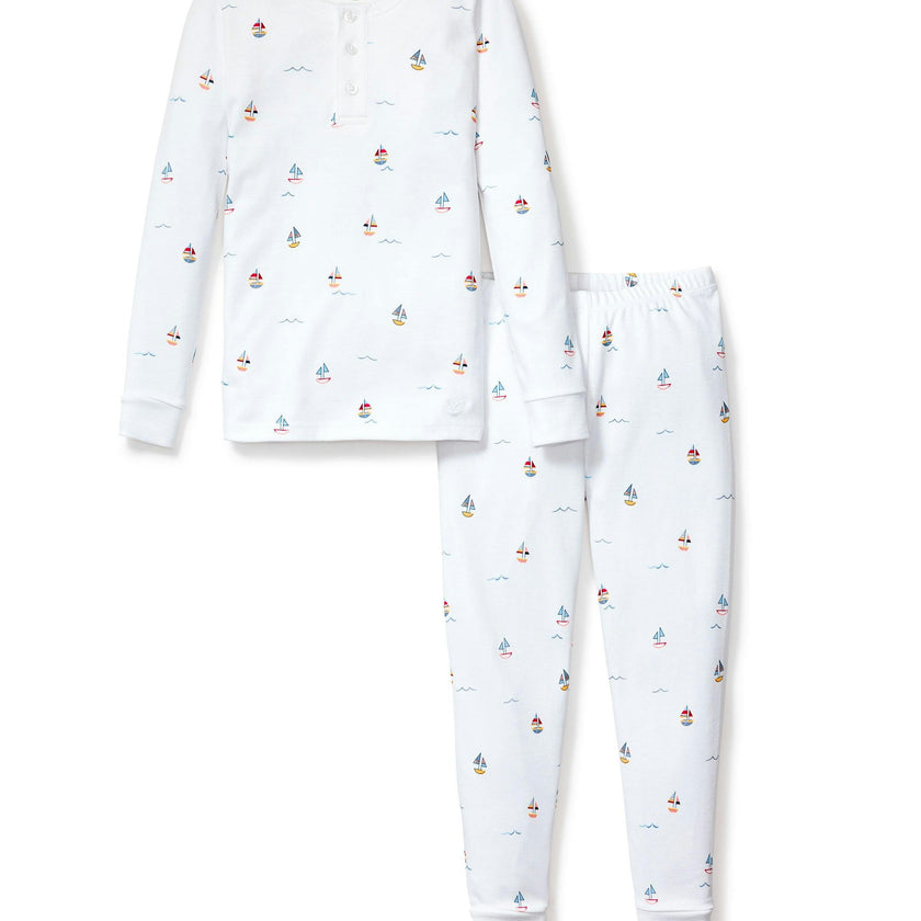 Kid's Pima Snug Fit Pajama Set in Bateau