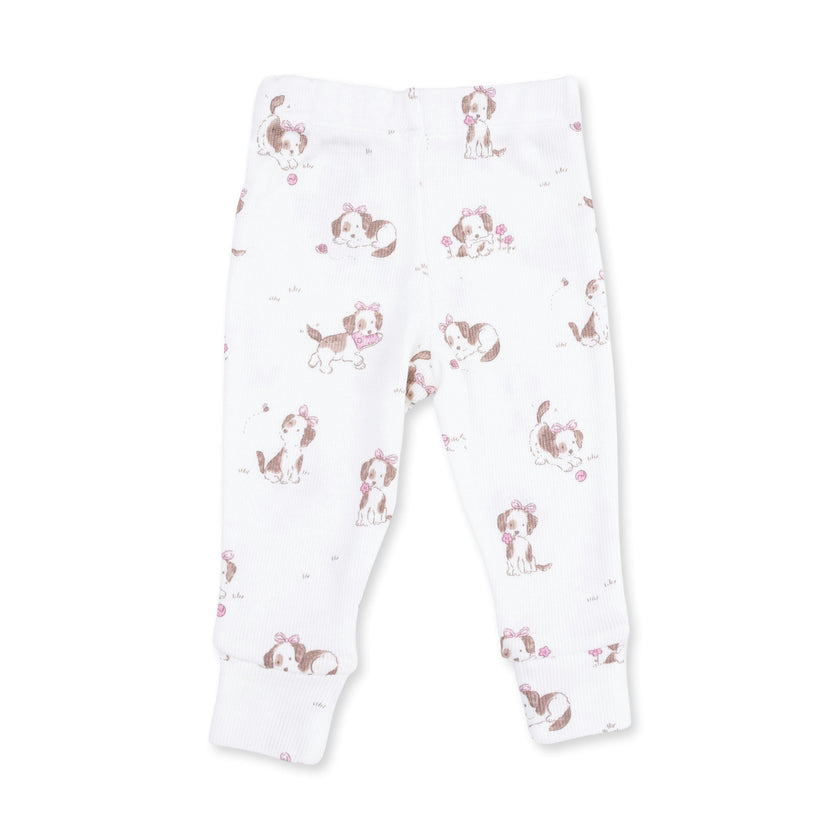 Explorer Puppy Pink - Long Sleeve Ruffle Top and Pant