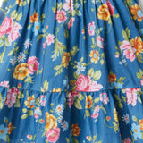 The Floral Puff Sleeve Dress, blue