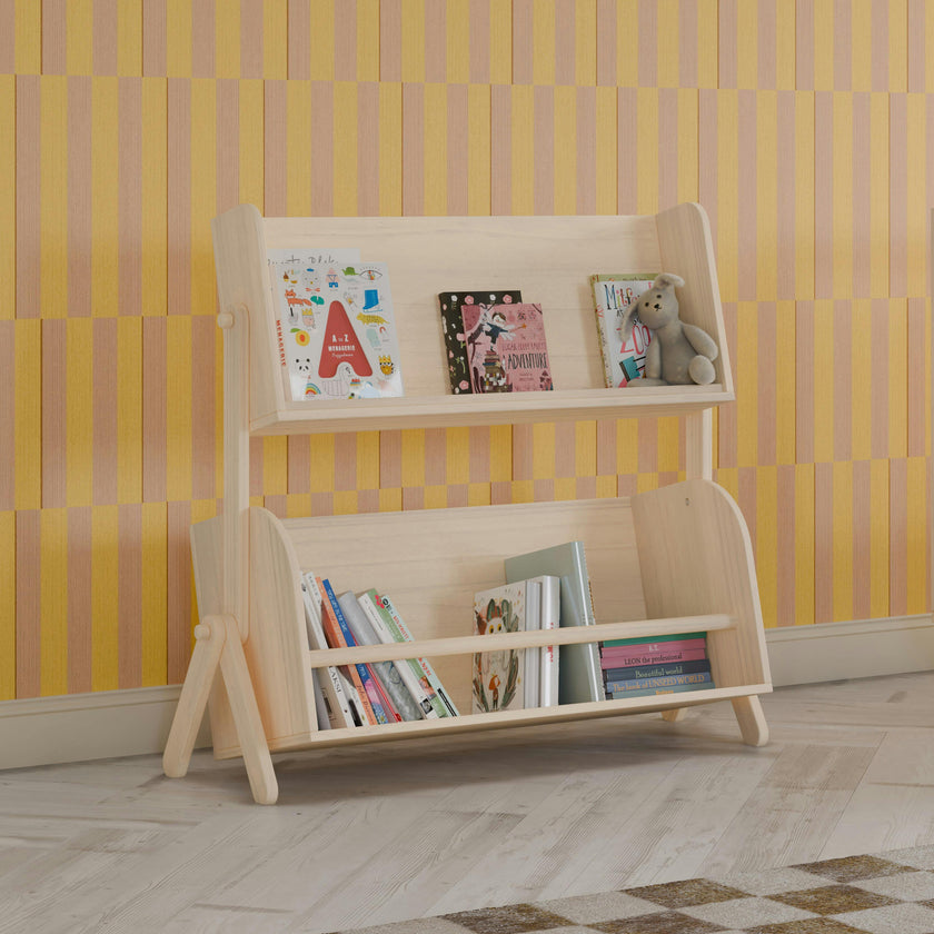 Tally Storage and Bookshelf in Washed Natural