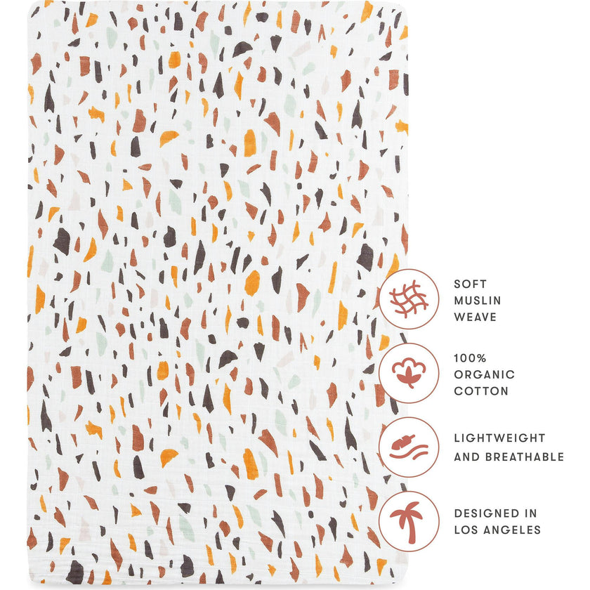 Organic Muslin Cotton Mini Crib Sheet