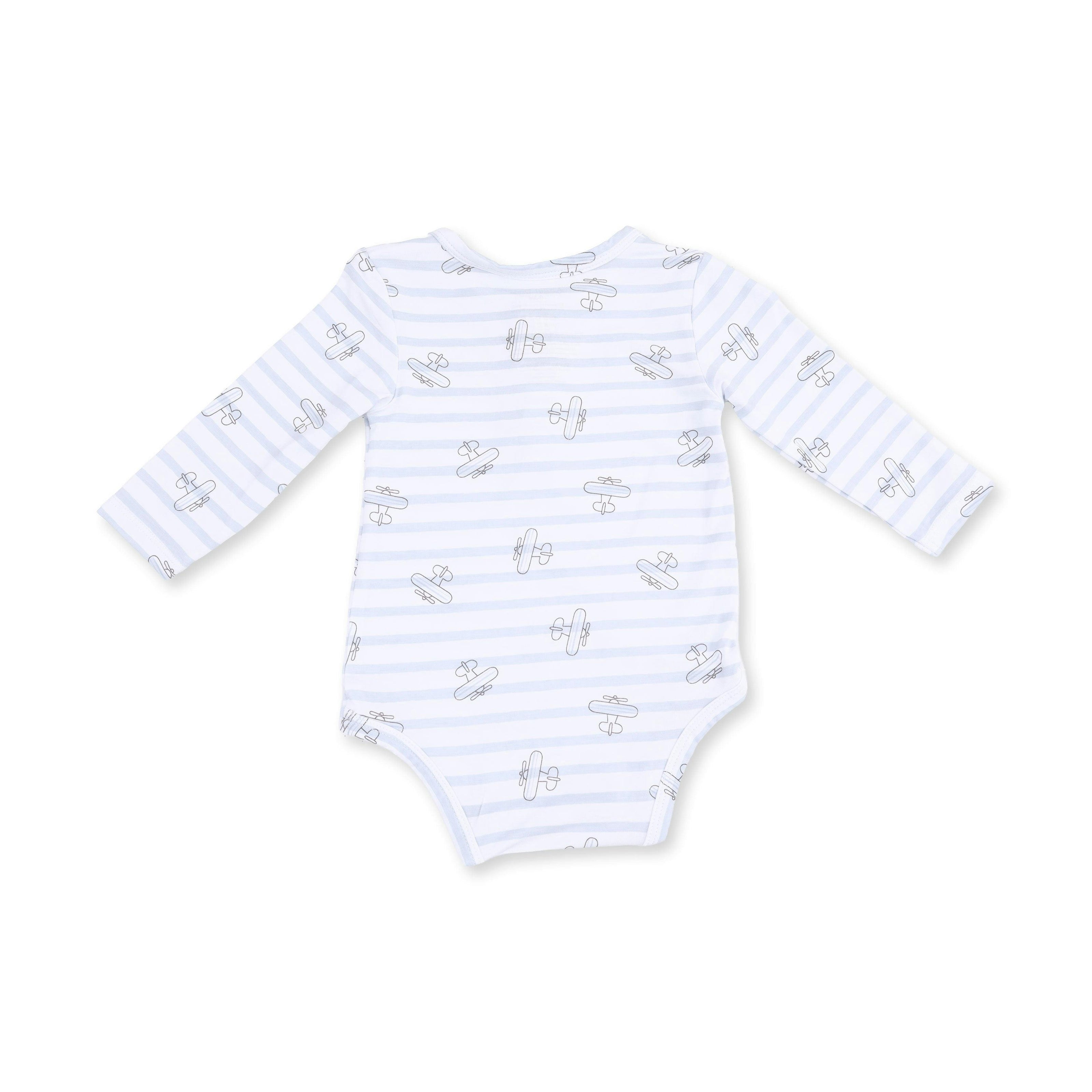 Airplane Stripe - Henley Bodysuit