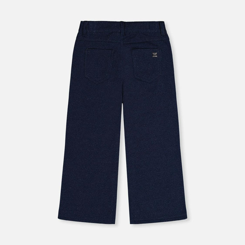 French Terry Pant Navy Blue Denim
