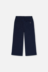 French Terry Pant Navy Blue Denim