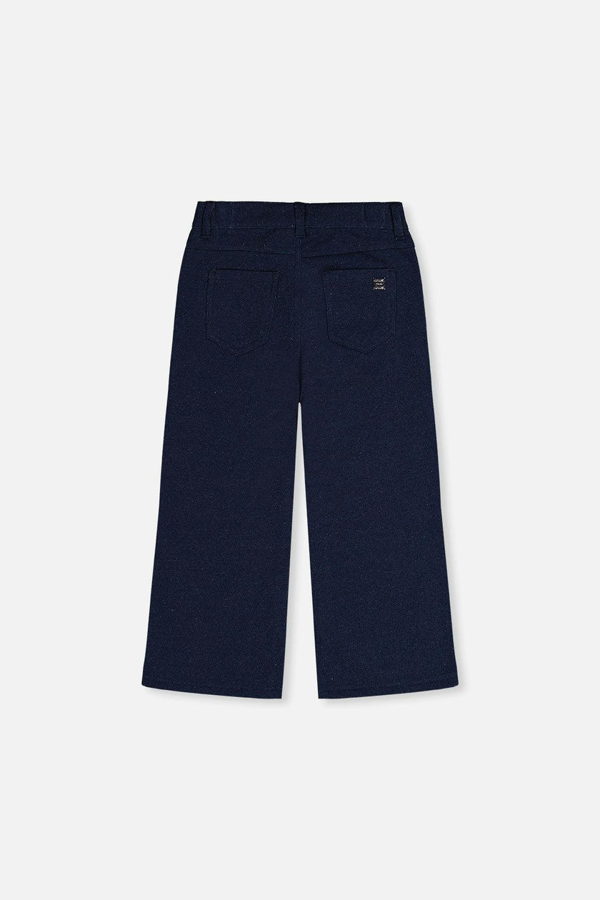 French Terry Pant Navy Blue Denim