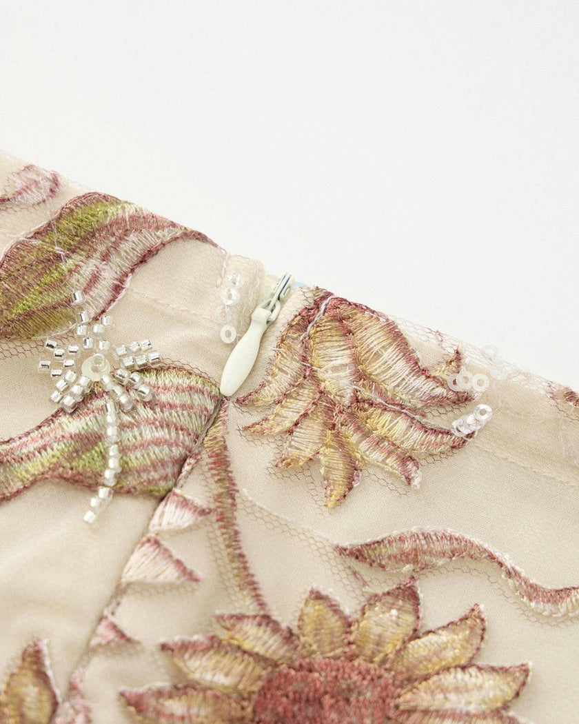 Starla Sequin Embroidered Mini Skirt