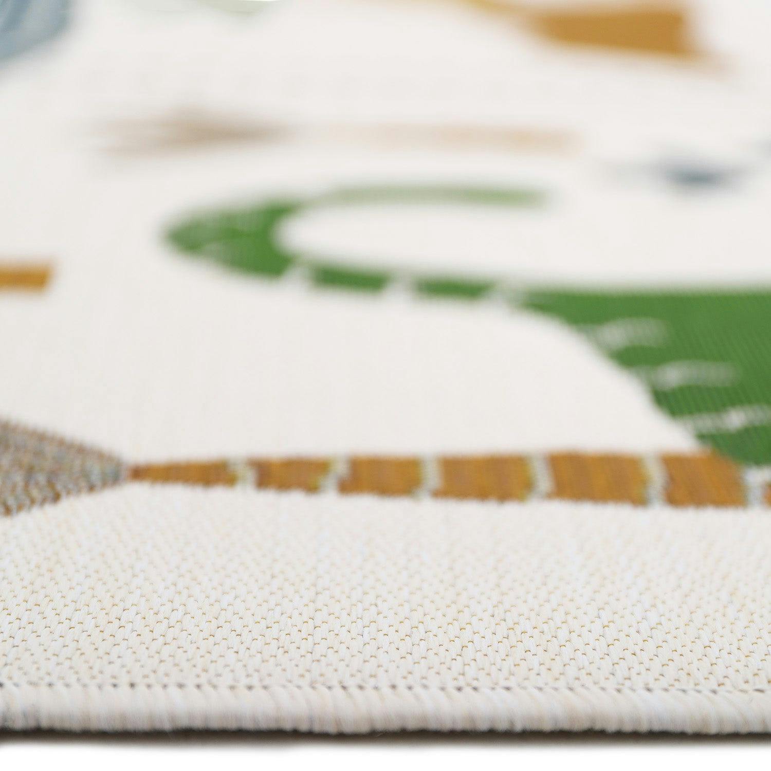 Flat Woven Graphic Print Rectangular Play Rug