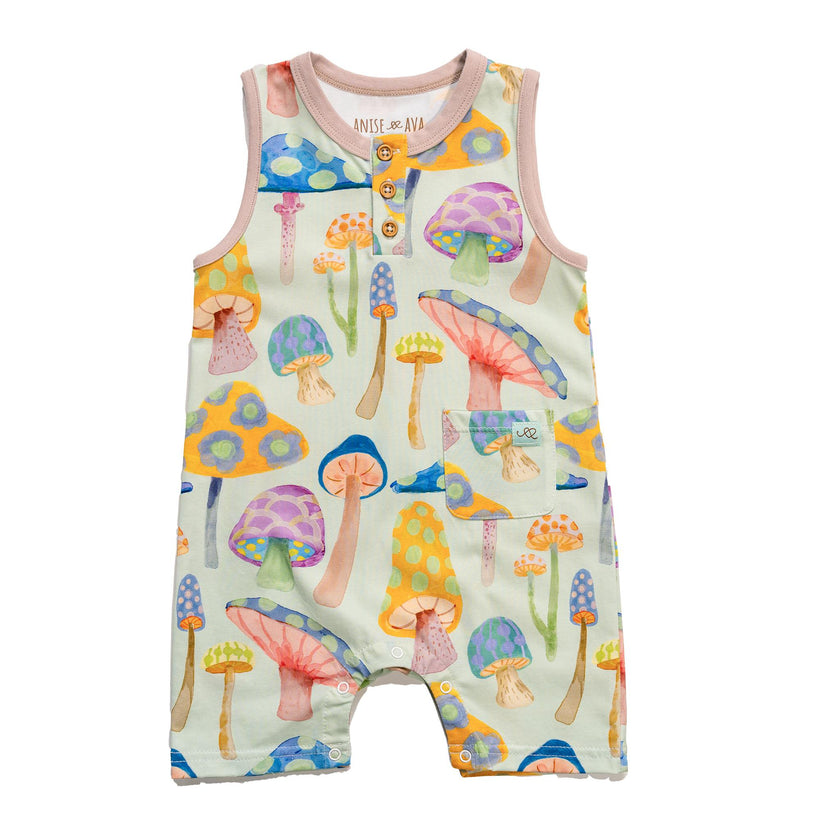 Cleo baby romper shorts | Spring Garden