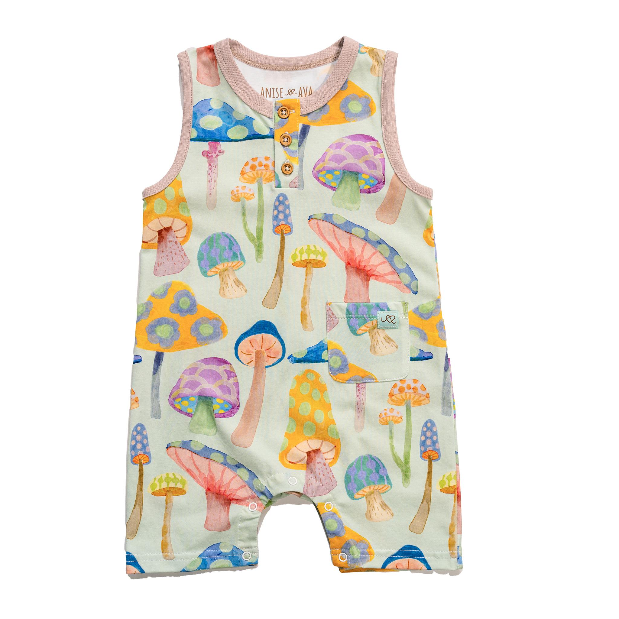 Cleo baby romper shorts | Spring Garden