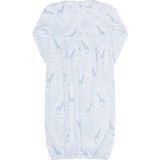 Blue Print Smocked Gown