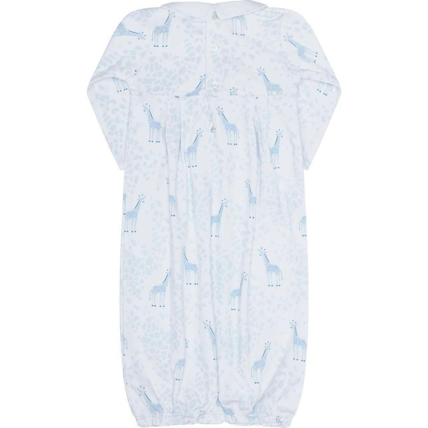 Blue Print Smocked Gown
