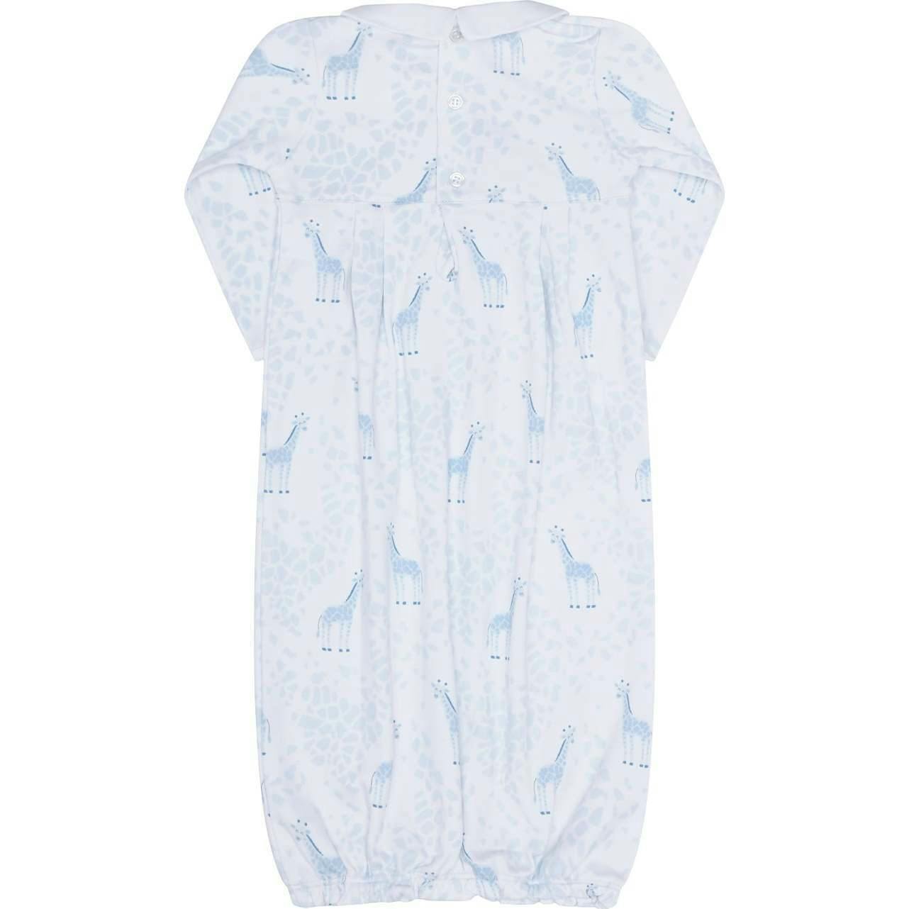 Blue Print Smocked Gown