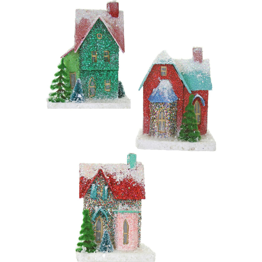 Mini & Bright Glitter Houses