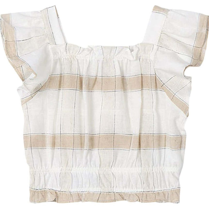 Striped Loose Ruffle Shirt