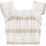Striped Loose Ruffle Shirt