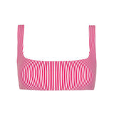 women's gondola stripe square neck bikini top