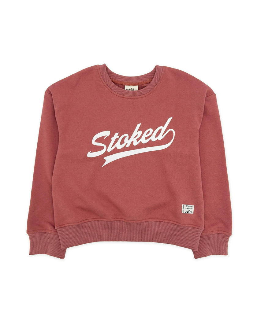 Ryder Stoked Sweatshirt - Canyon Red French Terry