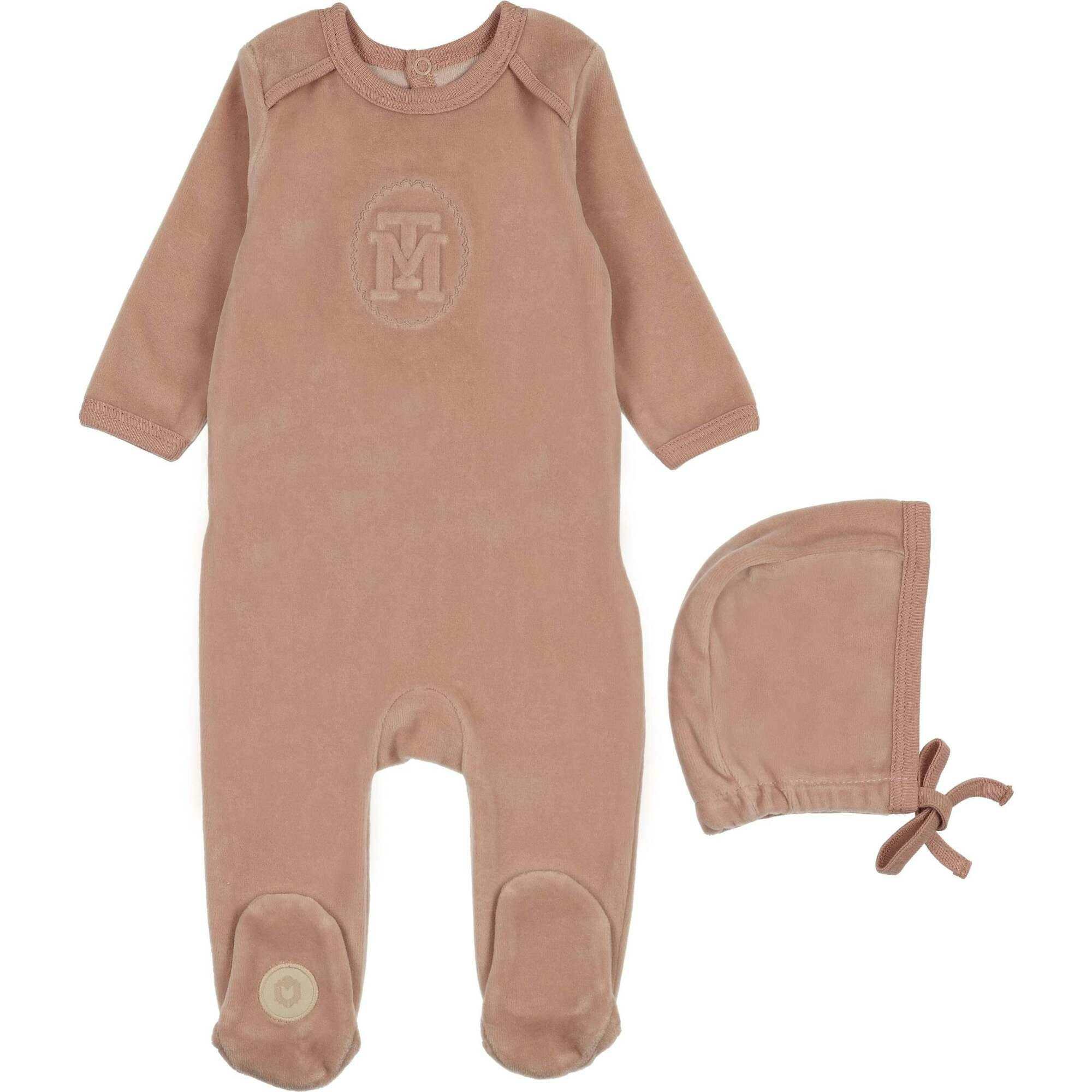MT Embossed Footie & Hat Set