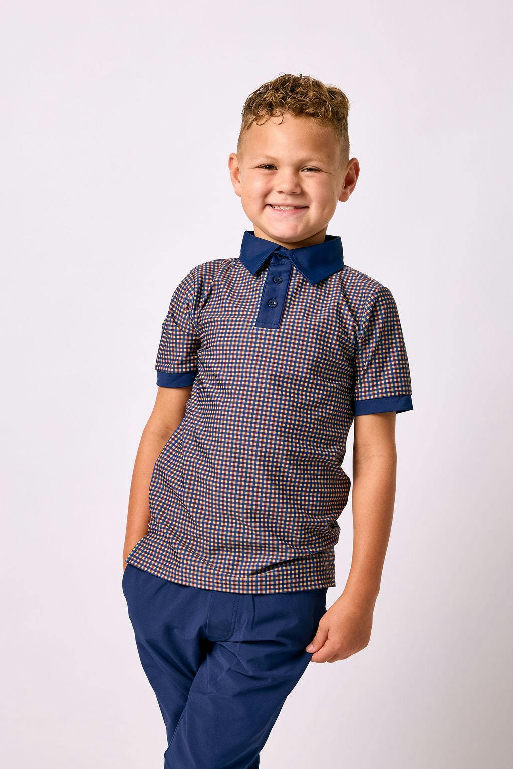 gingham polo shirt