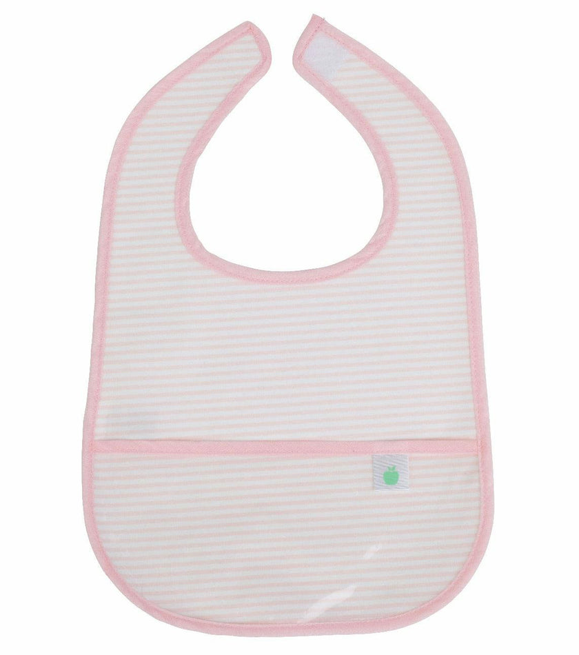 The Wipe It Bib in Pink Stripe