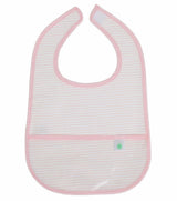 The Wipe It Bib in Pink Stripe