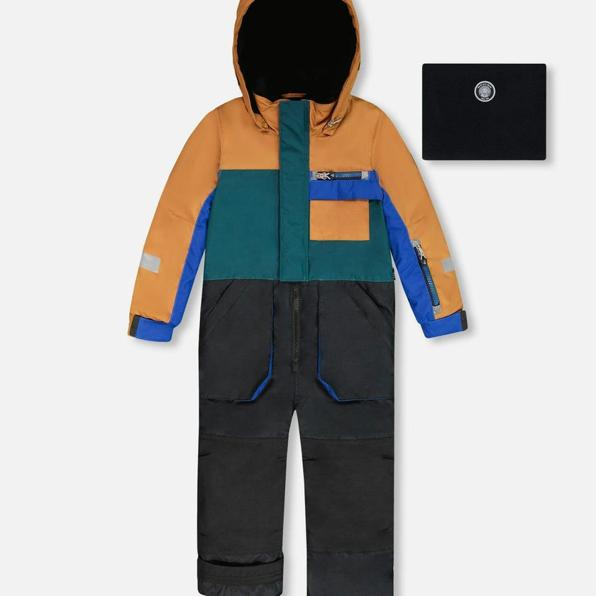 One-Piece Play Snowsuit Colorblocked And