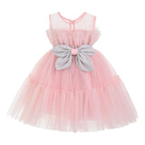 Pink Isolara Tulle Glitter Bow Dress
