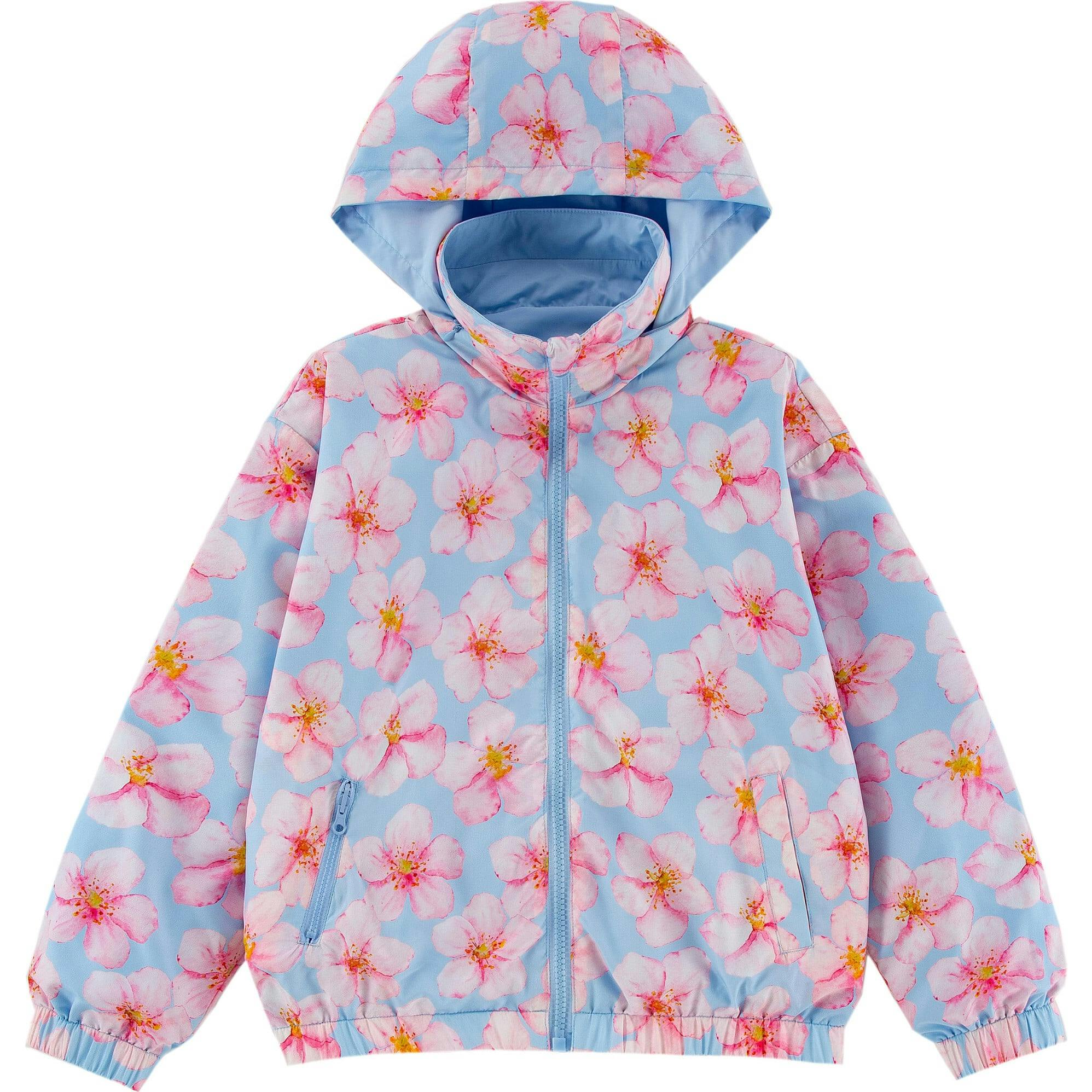 Max Reversible Rain Jacket Windbreaker, Hibiscus