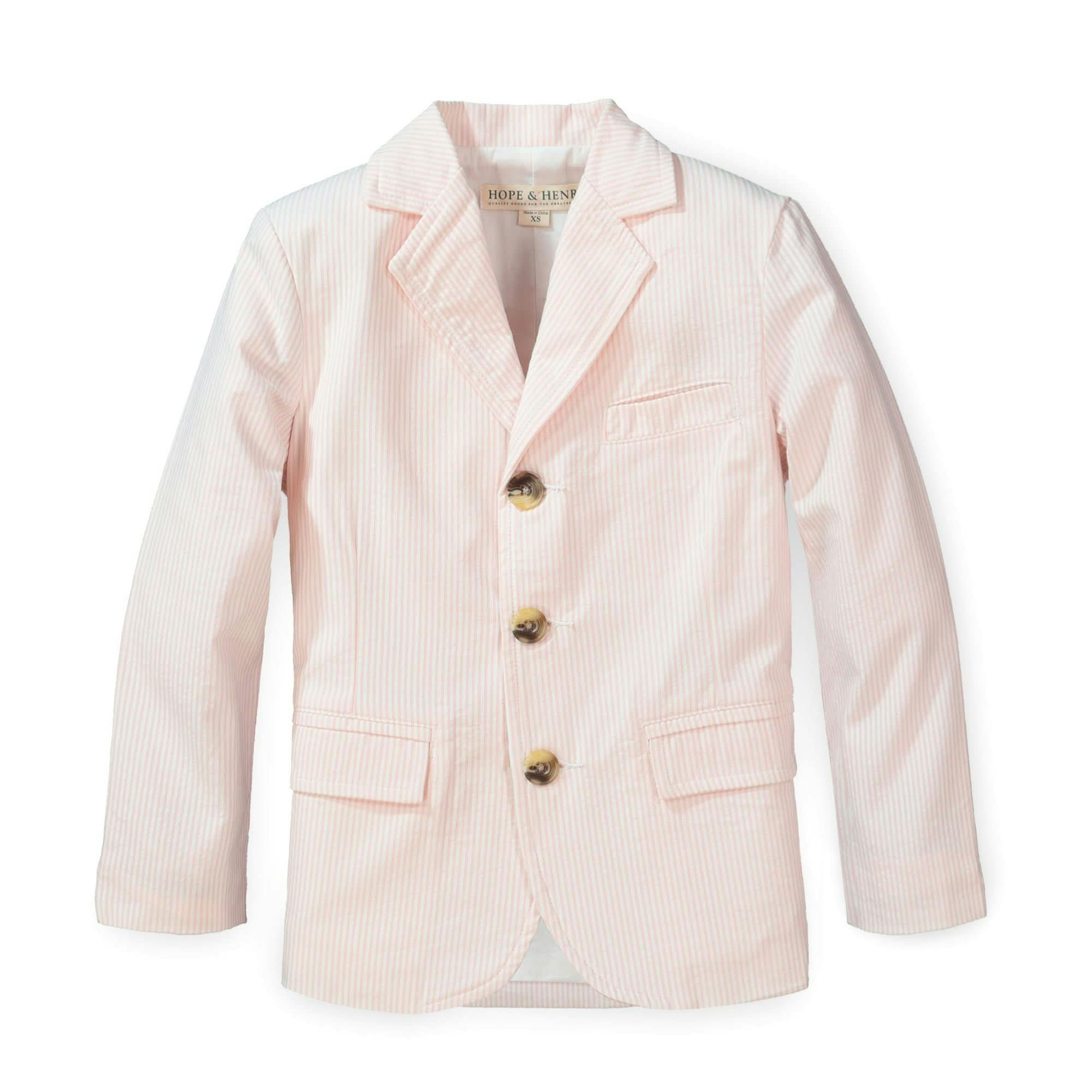 Organic Seersucker Suit Jacket Classic Pink - Baby