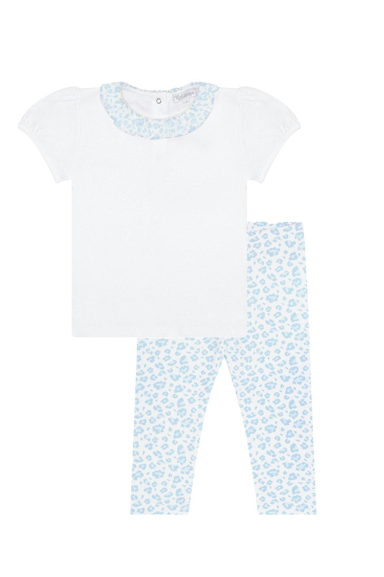Blue Cheetah Tee-Leggings Set