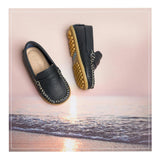 Toddler Alex Driver Moccasin | Blue Leather
